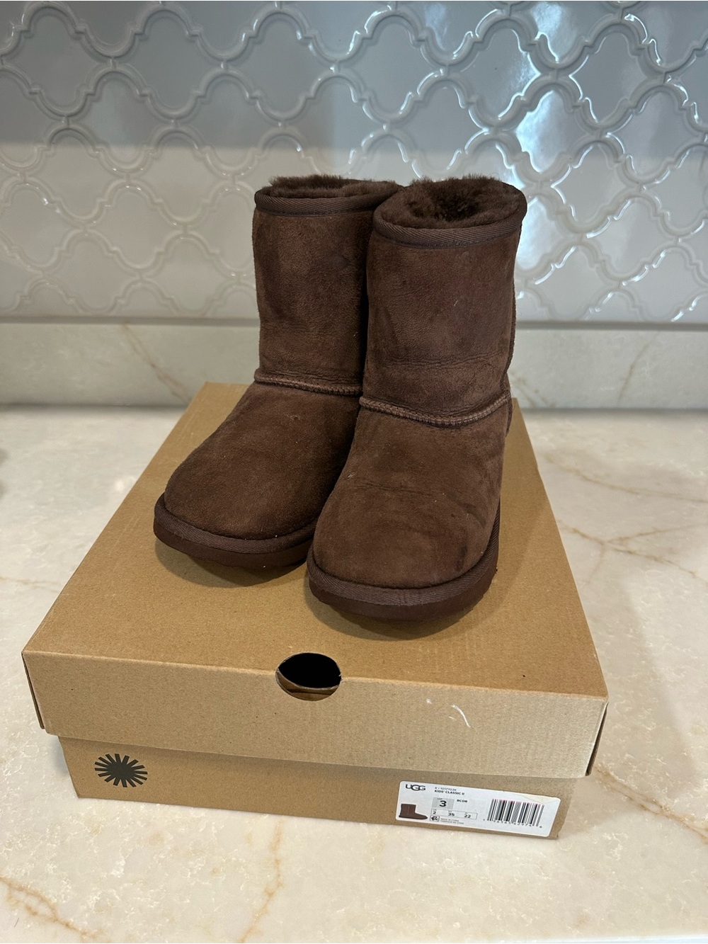 UGG Kids Classic Short Boots in Brown